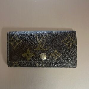 Louis Vuitton Black and Gold Monogram Key Holder